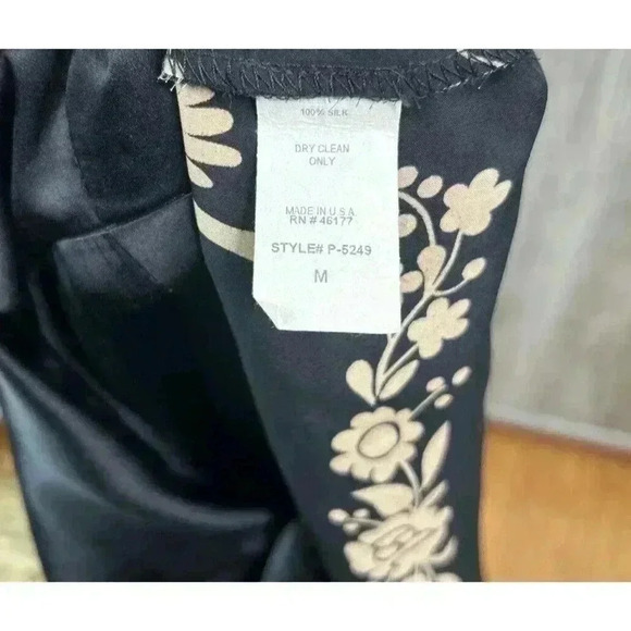 Voom Silk Pants Wide Leg By Joy Han Floral - Picture 7 of 7